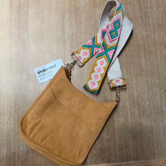 Ahdorned Handbags - NWT Ahdorned Vegan Suede Leather Crossbody Bag